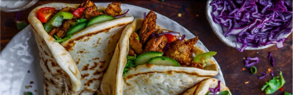 Shawarma Style Gyros Pitta Kebab | Veggie Day